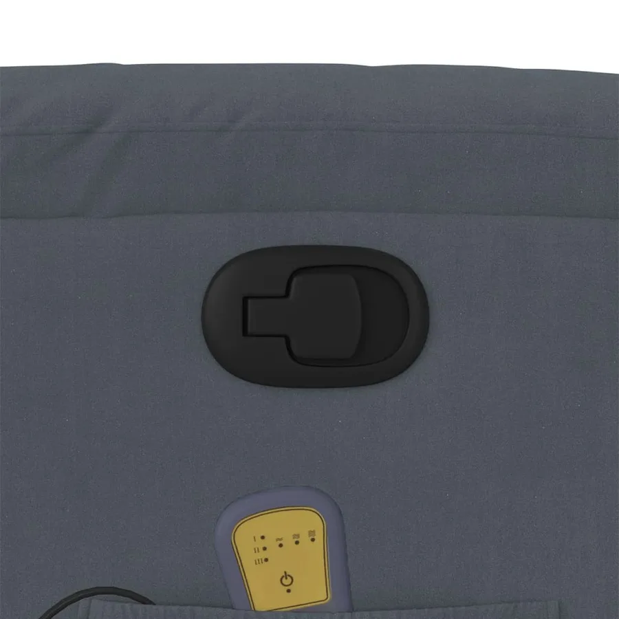 Fauteuil de massage inclinable Gris foncé Velours - 11