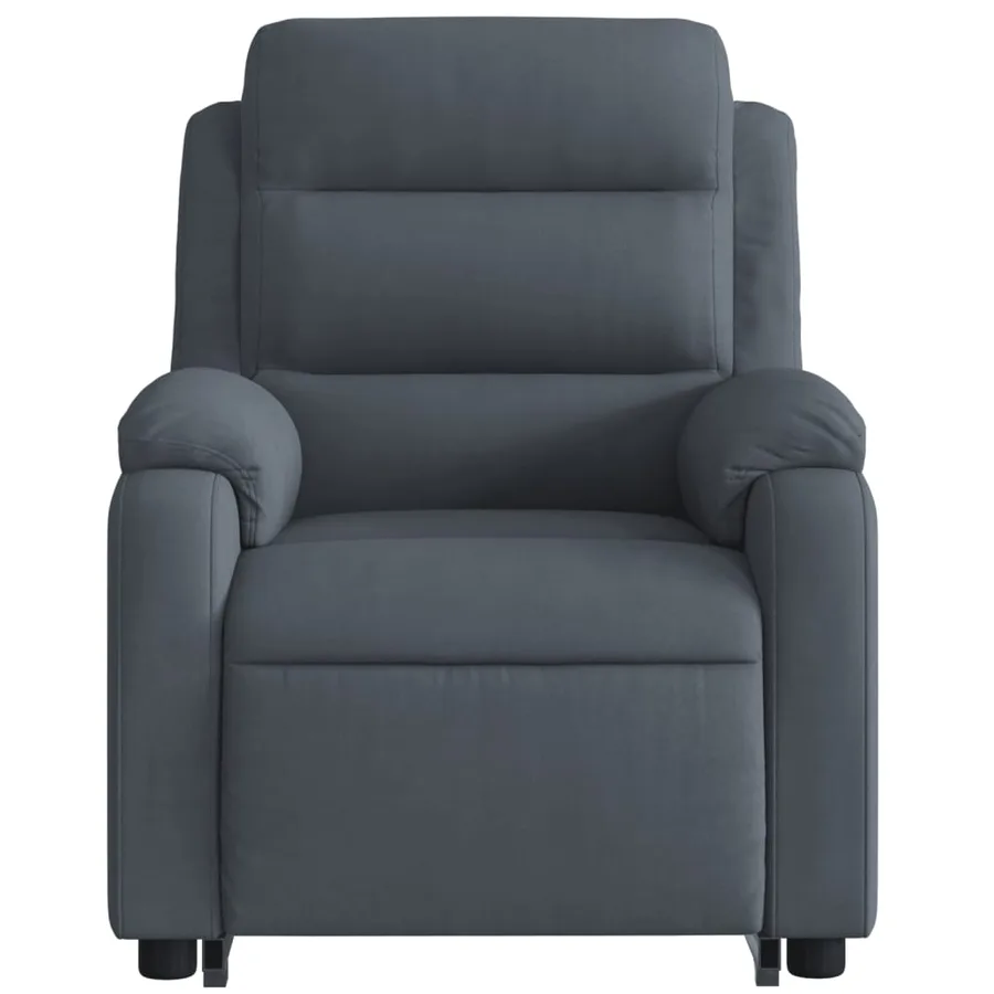 Fauteuil de massage inclinable Gris foncé Velours - 8