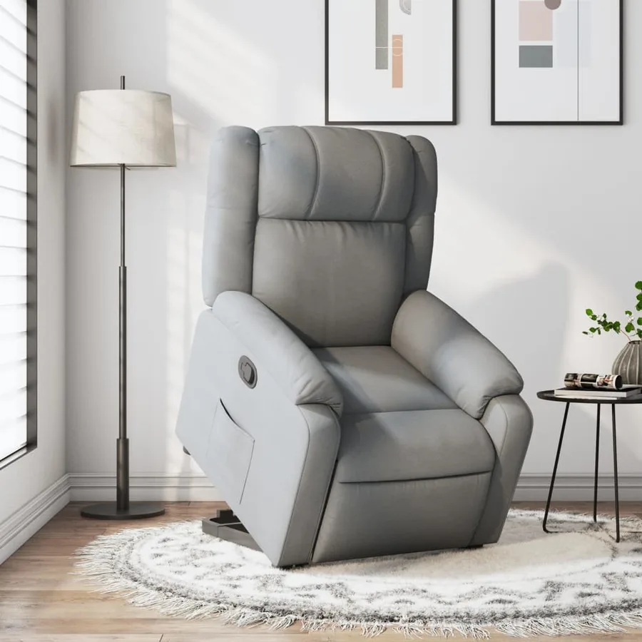 Fauteuil inclinable Gris clair Tissu - 16