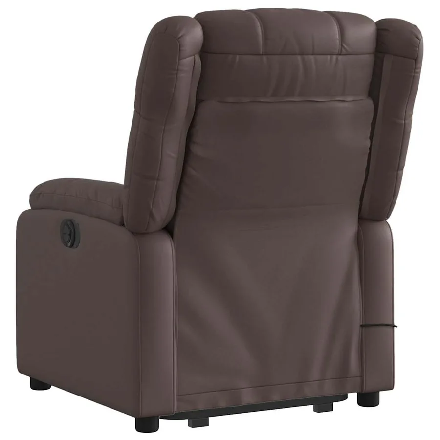 Fauteuil inclinable de massage Marron Similicuir - 5