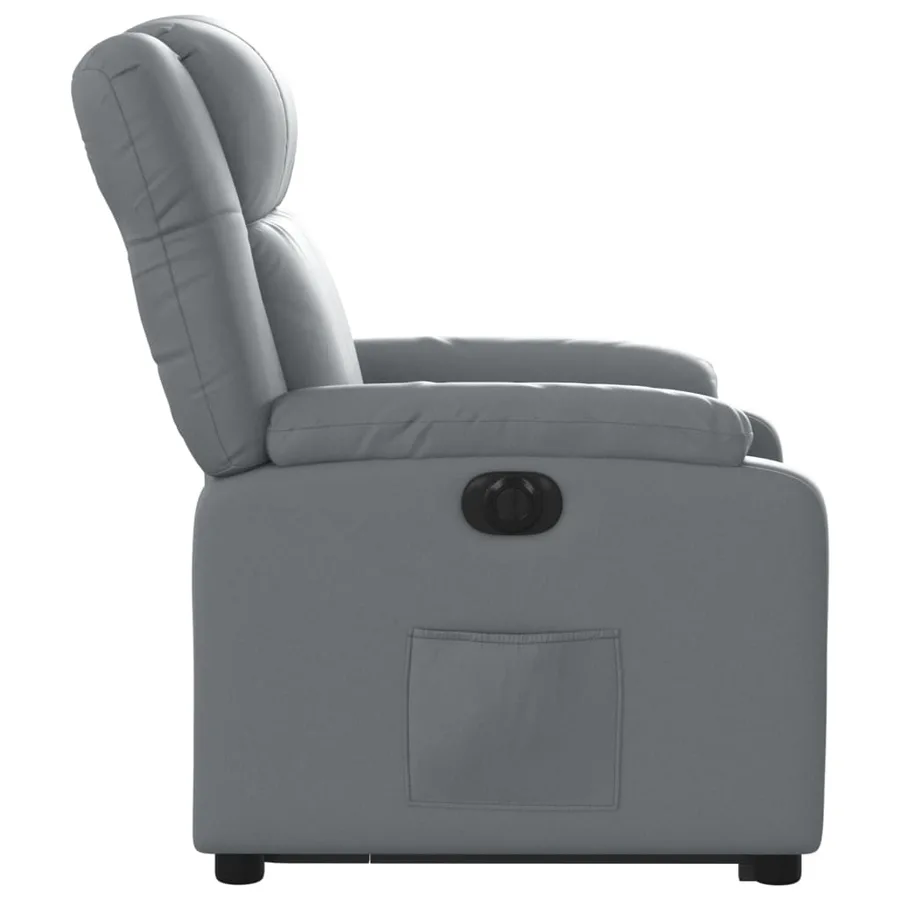 Fauteuil inclinable électrique gris similicuir - 10