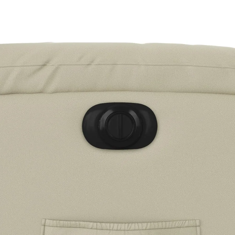 Fauteuil inclinable électrique crème similicuir - 13