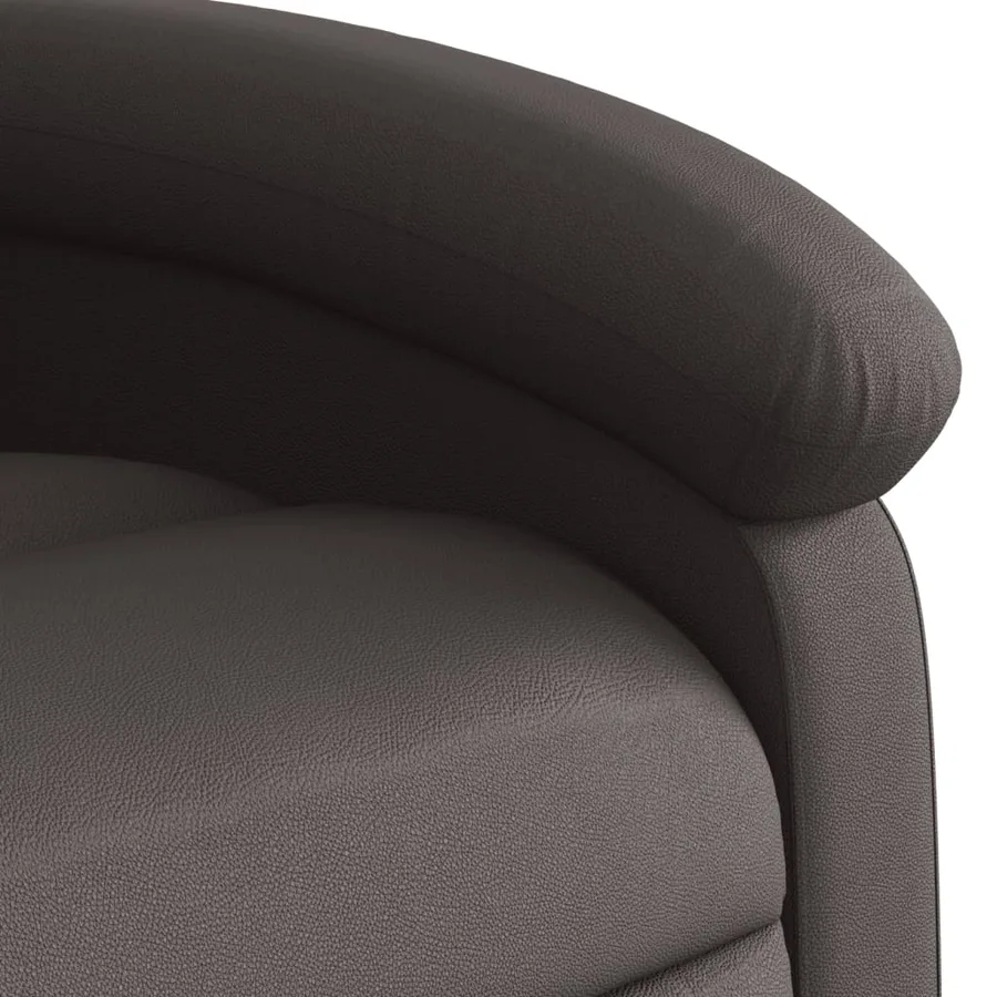Fauteuil inclinable de massage marron foncé cuir véritable - 11