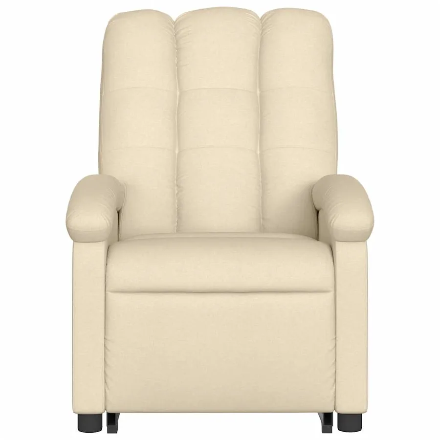 Fauteuil inclinable de massage électrique Crème Tissu - 9