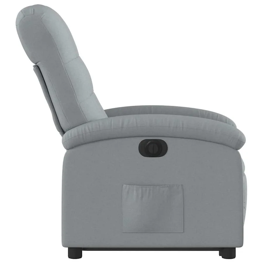 Fauteuil inclinable électrique gris clair tissu - 10
