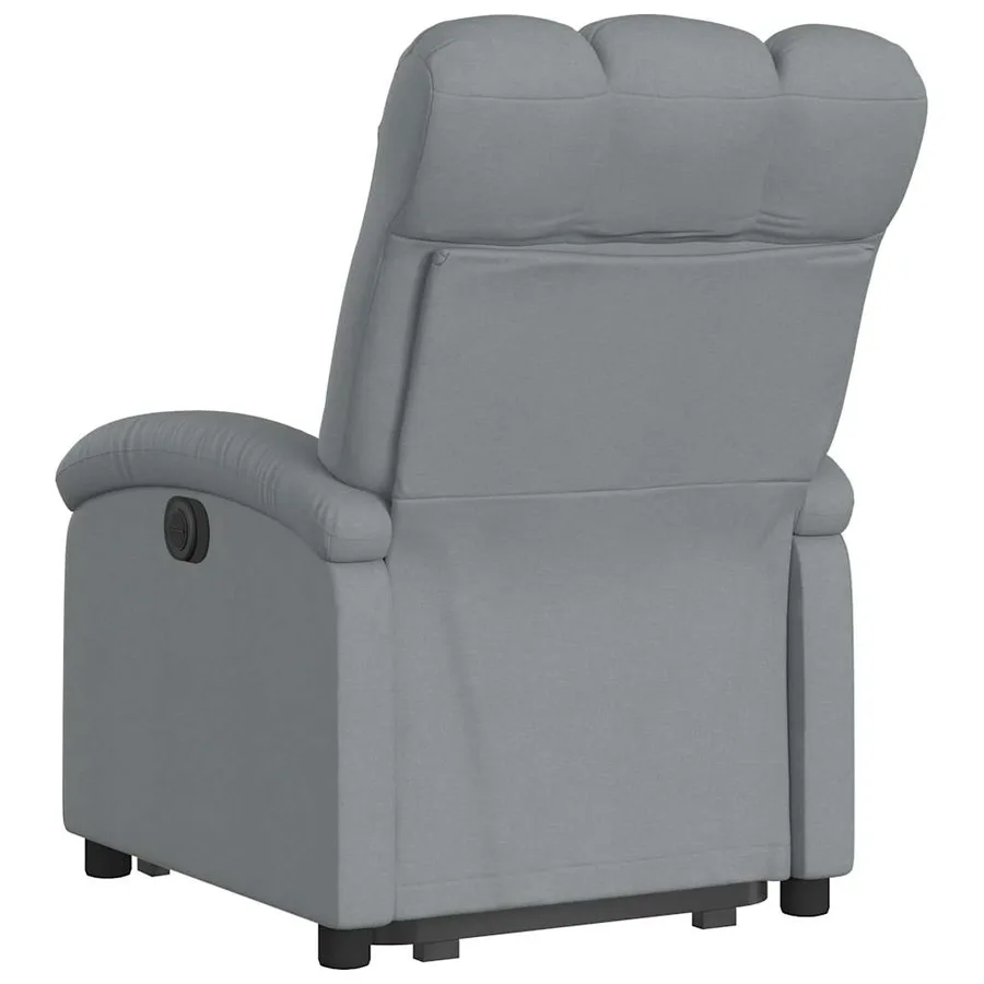 Fauteuil inclinable électrique gris clair tissu - 5