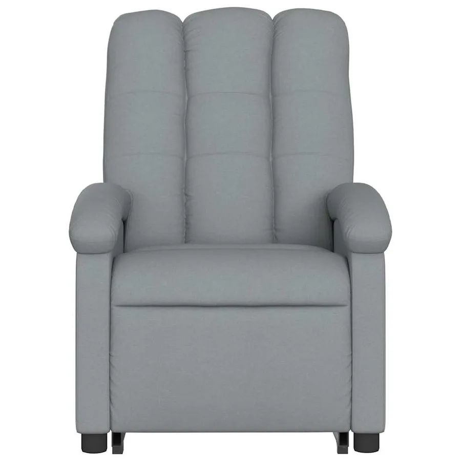 Fauteuil inclinable électrique gris clair tissu - 9