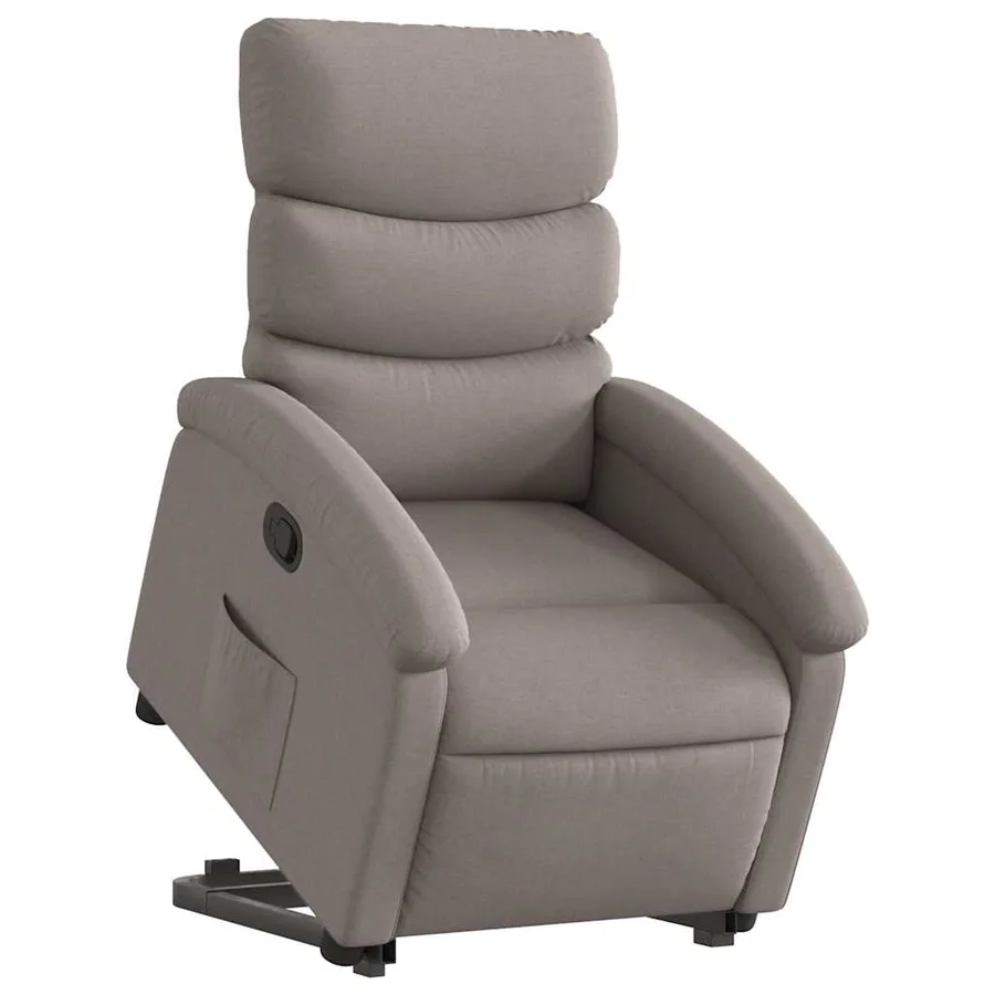 Fauteuil inclinable taupe tissu - 3