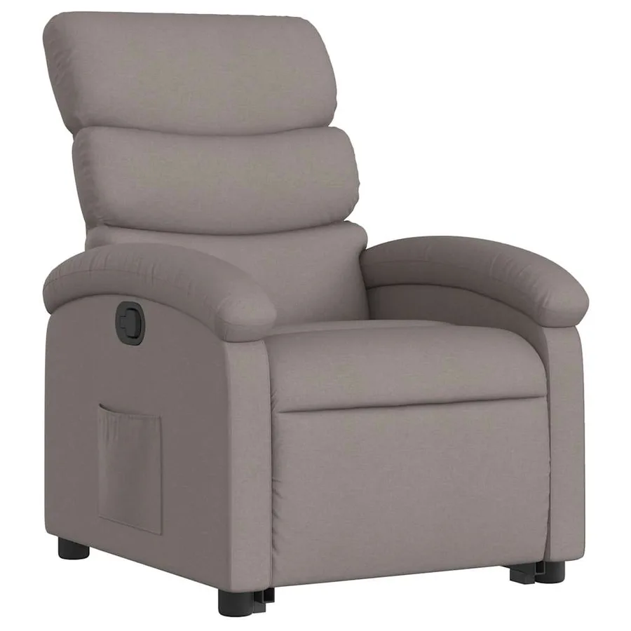 Fauteuil inclinable taupe tissu - 4