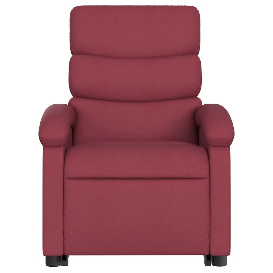 Fauteuil inclinable électrique rouge bordeaux tissu - 9