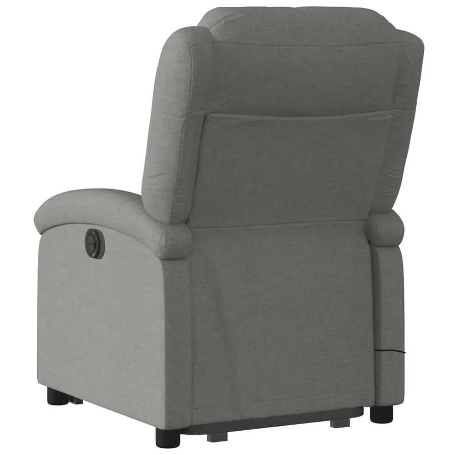 Fauteuil de massage inclinable Gris foncé Tissu - 5