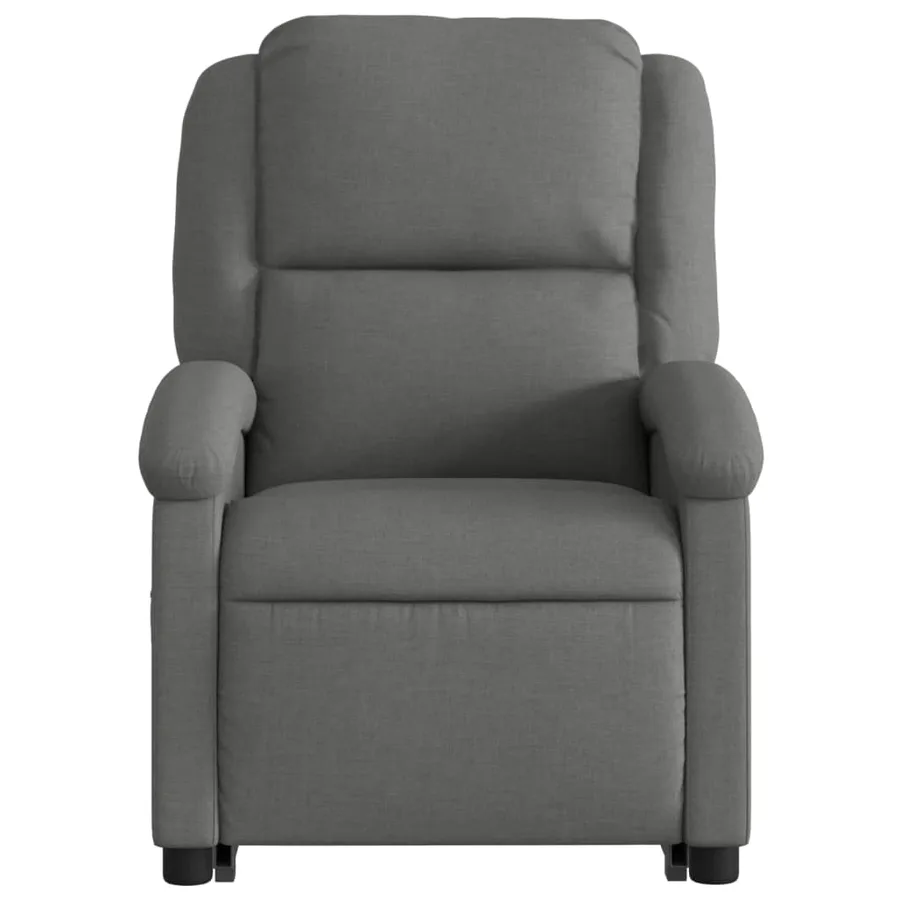 Fauteuil de massage inclinable Gris foncé Tissu - 9