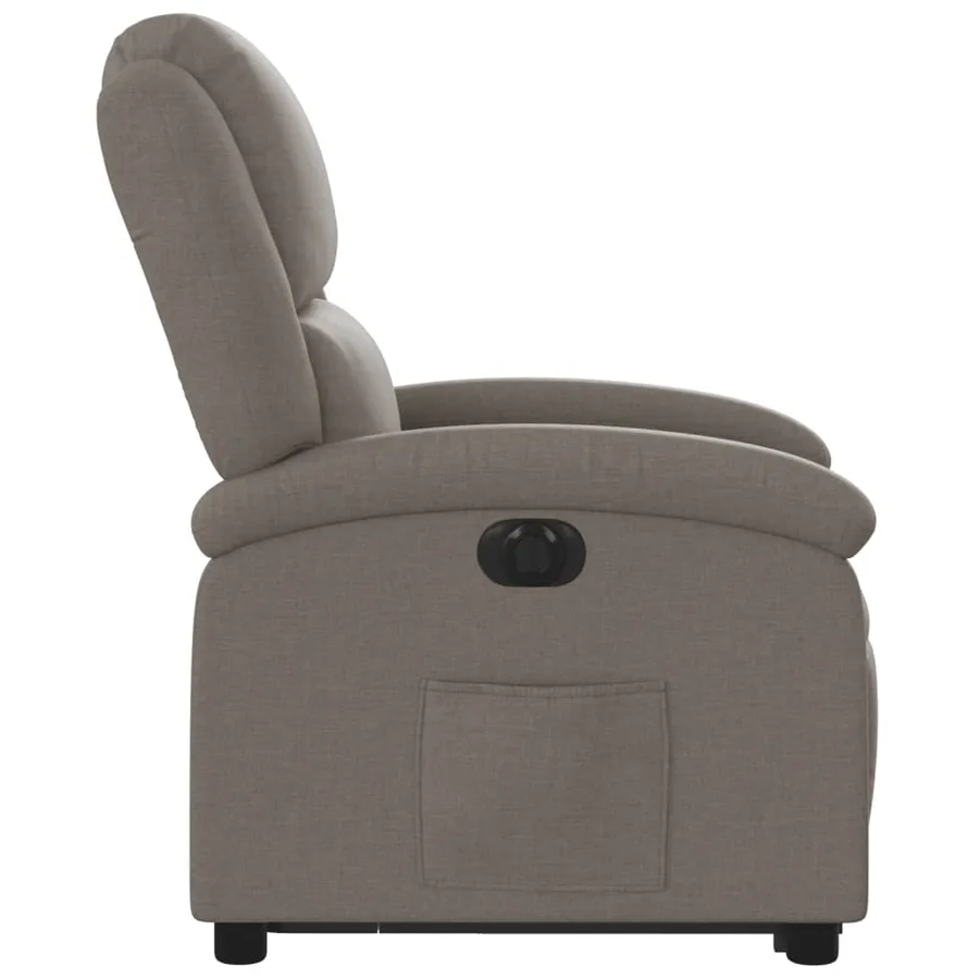 Fauteuil inclinable électrique taupe tissu - 10