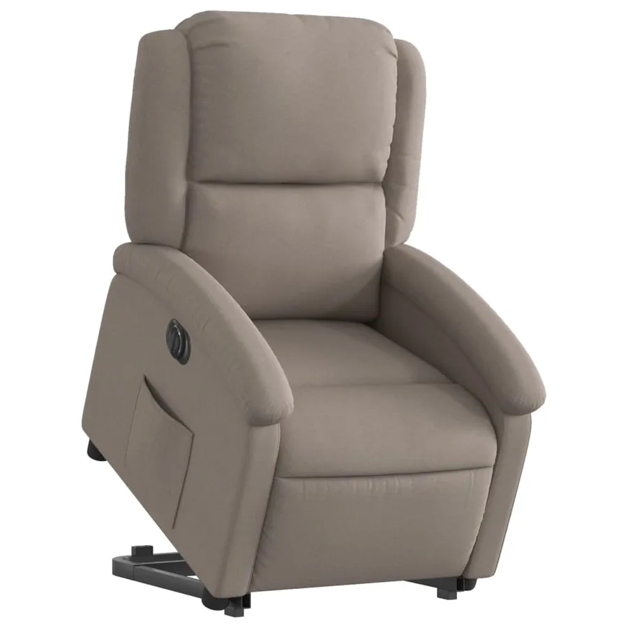 Fauteuil inclinable électrique taupe tissu - 3