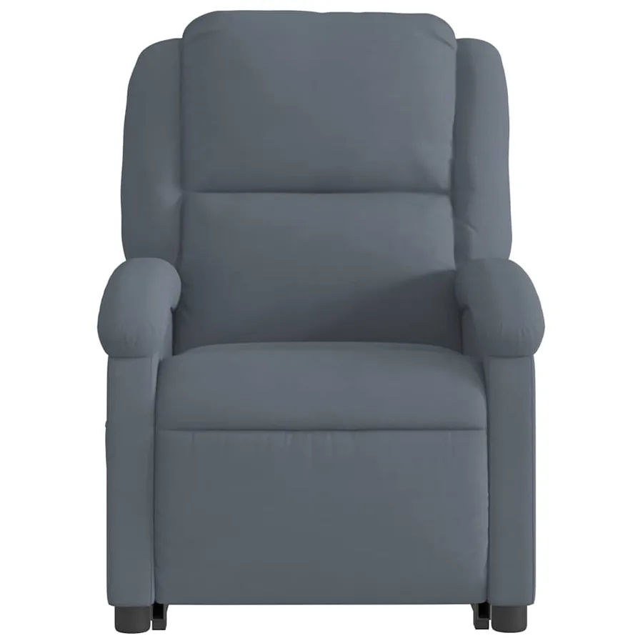 Fauteuil inclinable de massage électrique gris foncé velours - 9
