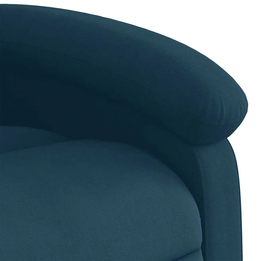 Fauteuil inclinable de massage électrique bleu velours - 13