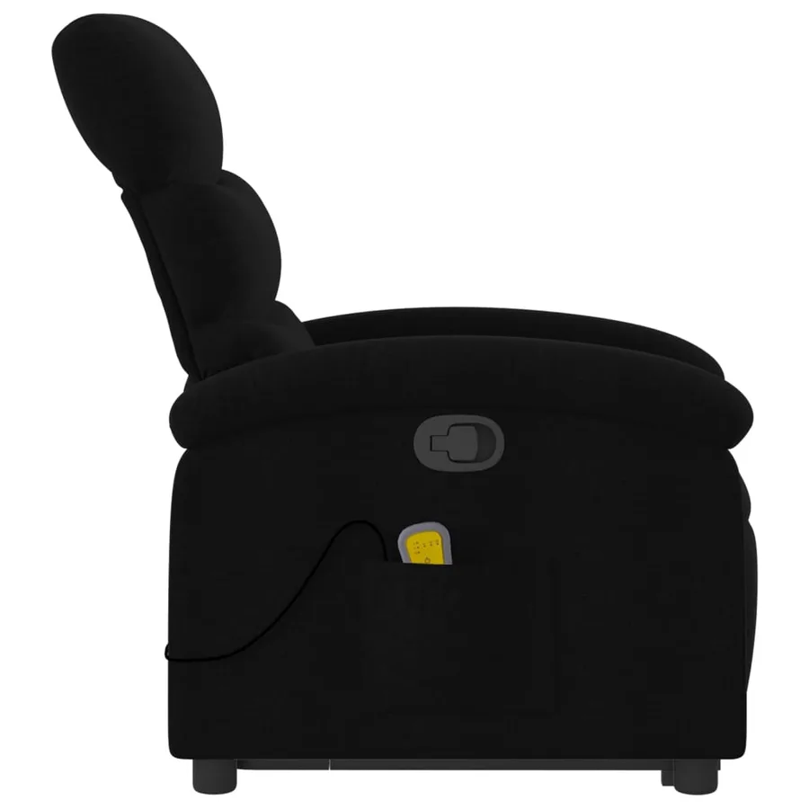 Fauteuil de massage inclinable Noir Tissu - 9