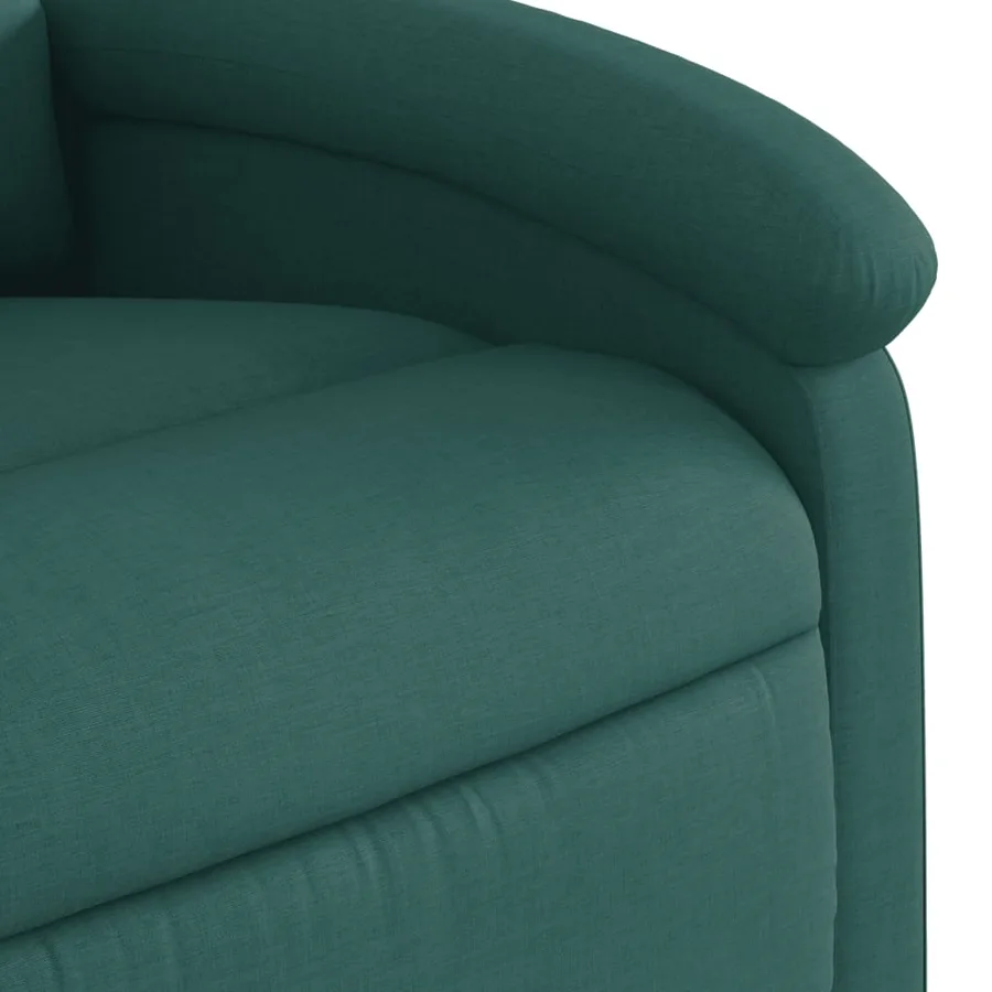 Fauteuil inclinable de massage électrique Vert foncé Tissu - 12