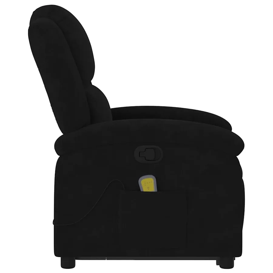 Fauteuil de massage inclinable Noir Velours - 10