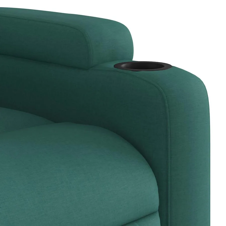 Fauteuil inclinable de massage Vert foncé Tissu - 11