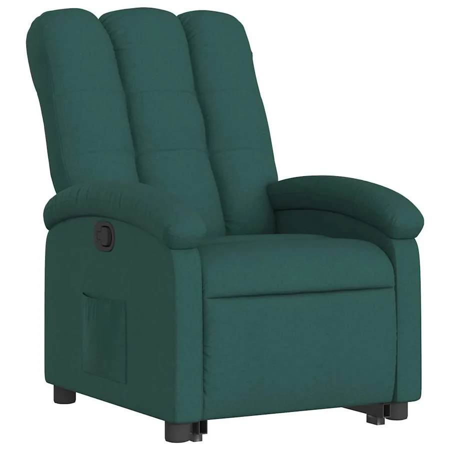 Fauteuil inclinable vert foncé tissu - 4