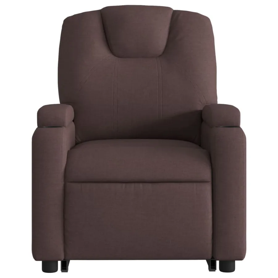 Fauteuil inclinable électrique marron foncé tissu - 9