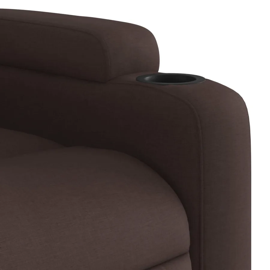 Fauteuil inclinable marron foncé tissu - 11