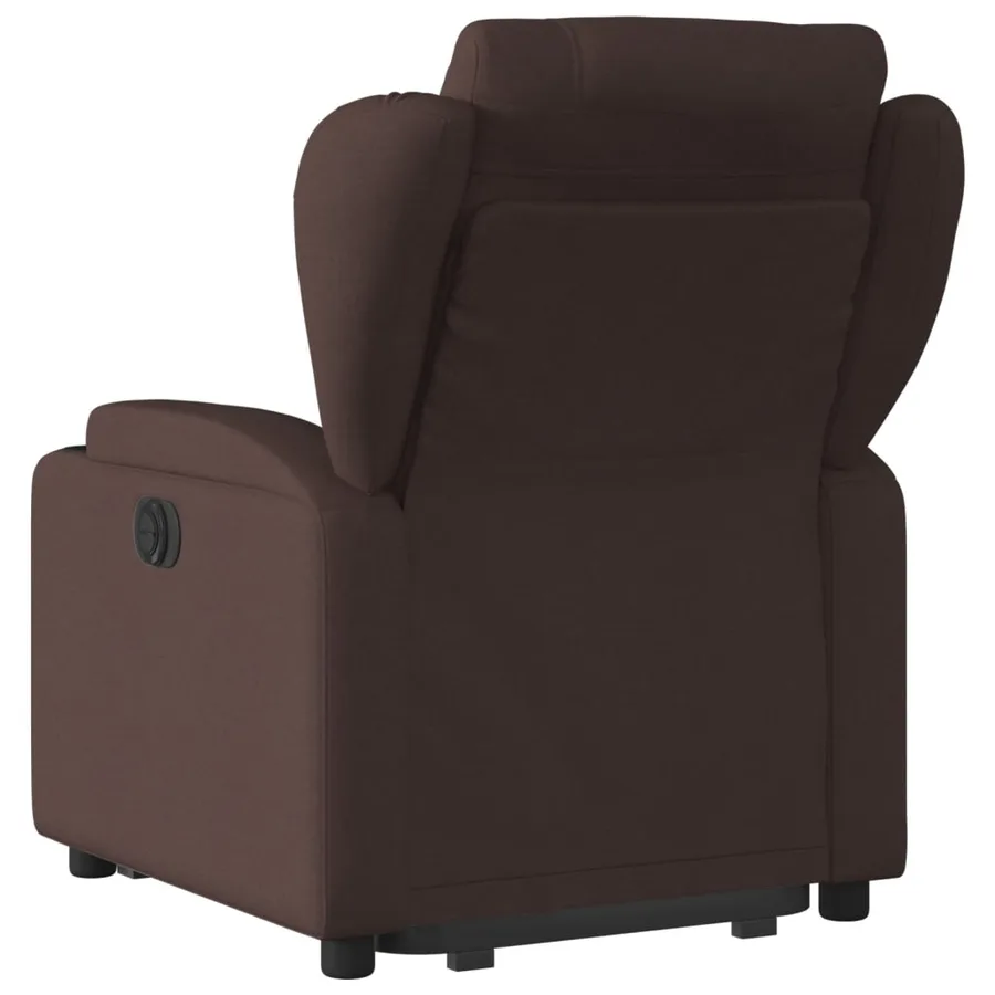 Fauteuil inclinable marron foncé tissu - 5