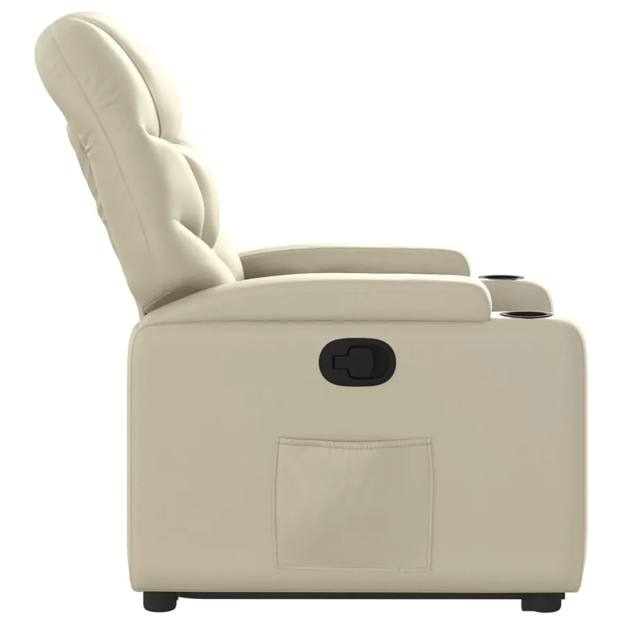 Fauteuil inclinable Crème Similicuir - 10