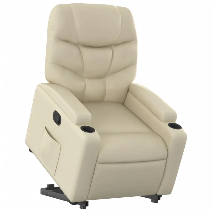 Fauteuil inclinable Crème Similicuir - 3