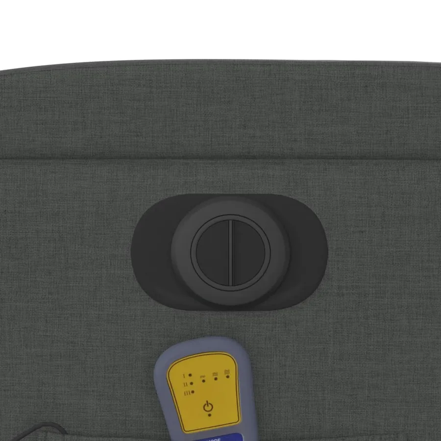 Fauteuil inclinable de massage électrique Gris foncé Tissu - 13