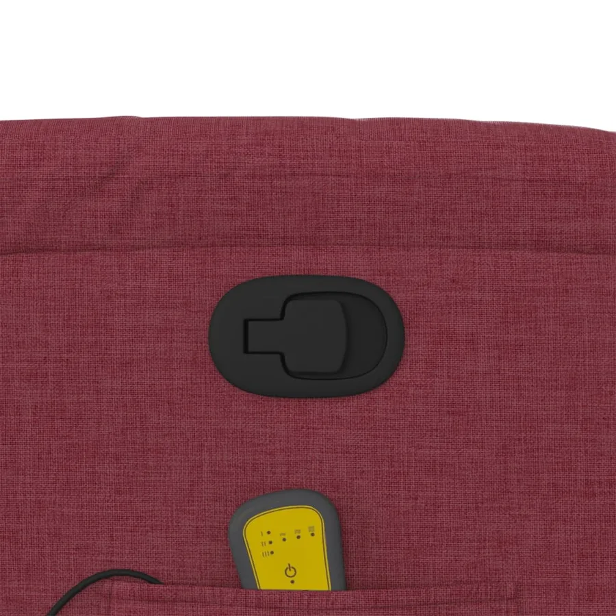 Fauteuil inclinable de massage Rouge bordeaux Tissu - 12