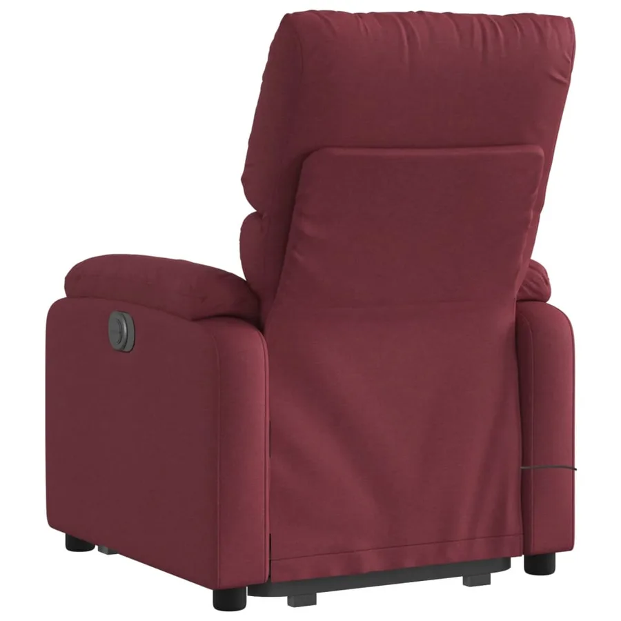 Fauteuil inclinable de massage Rouge bordeaux Tissu - 5