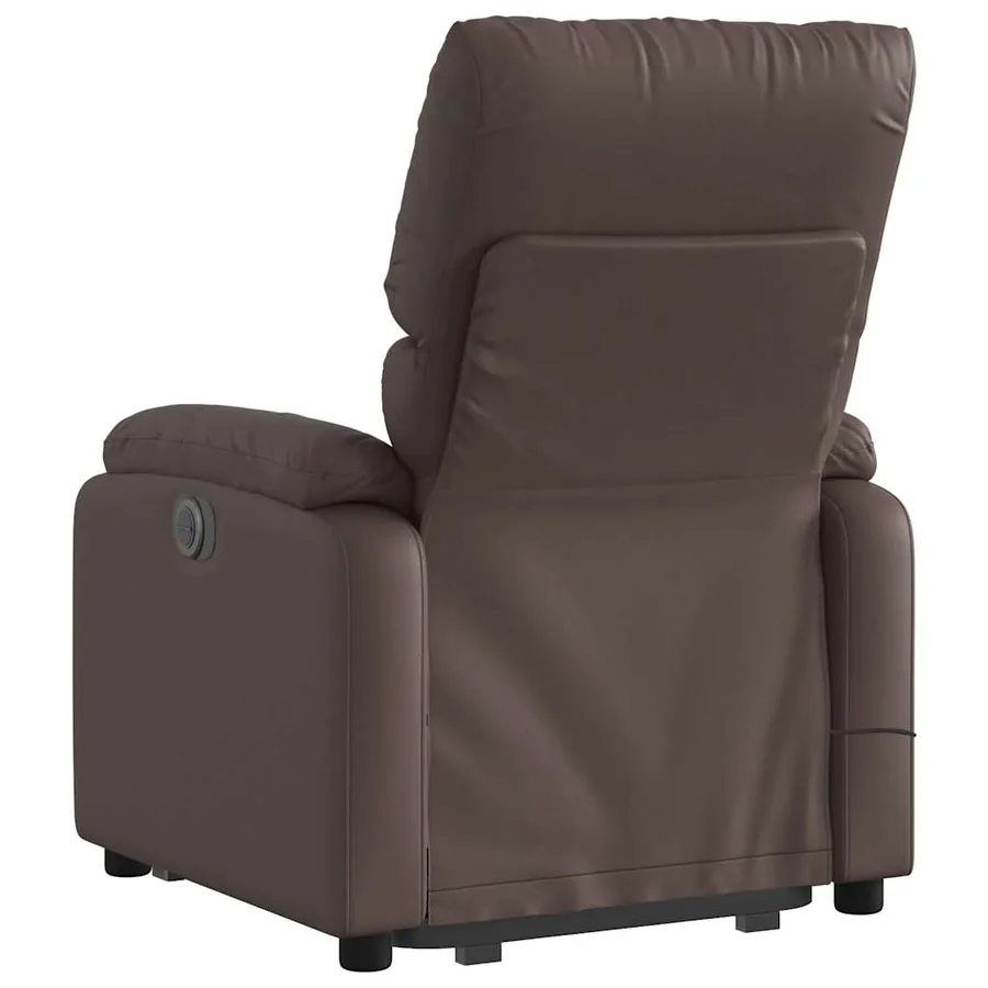 Fauteuil inclinable de massage électrique marron similicuir - 5