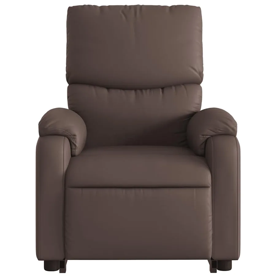 Fauteuil inclinable de massage électrique marron similicuir - 9