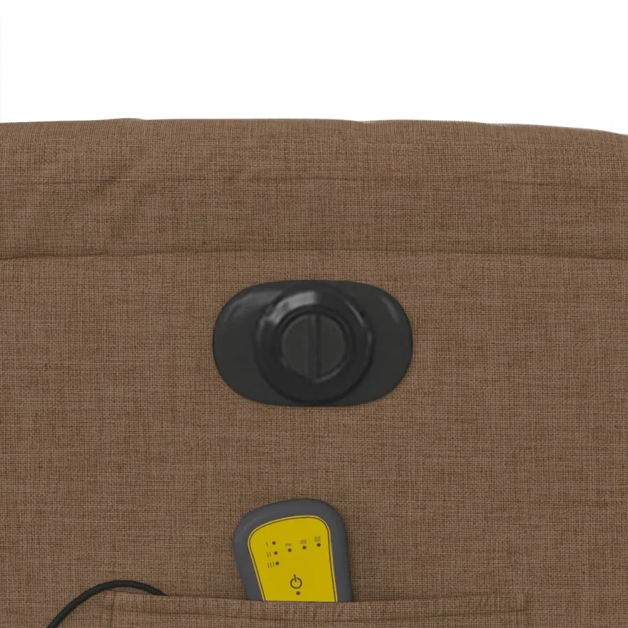 Fauteuil inclinable de massage électrique Marron Tissu - 13