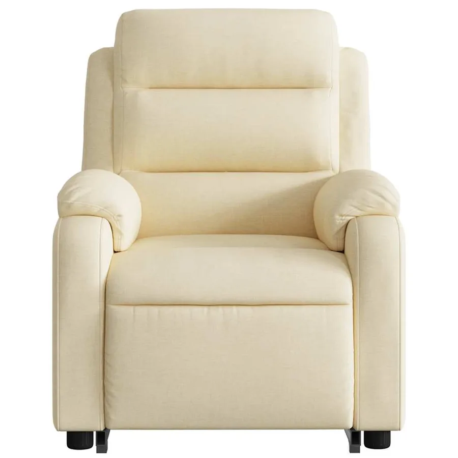 Fauteuil inclinable de massage Crème Tissu - 9