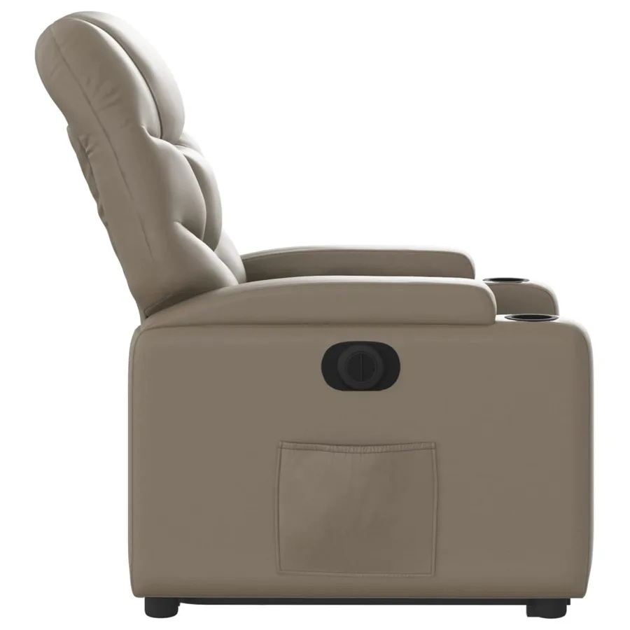 Fauteuil inclinable électrique cappuccino similicuir - 10