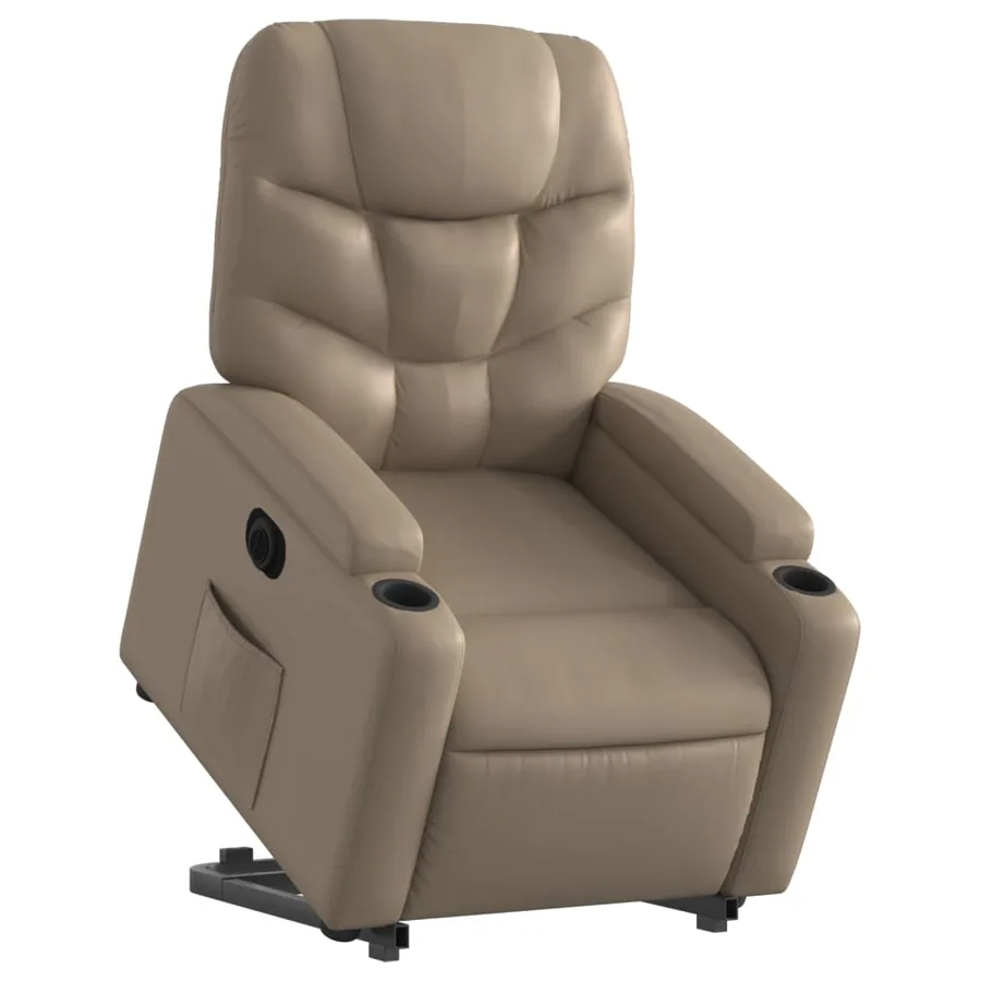 Fauteuil inclinable électrique cappuccino similicuir - 3