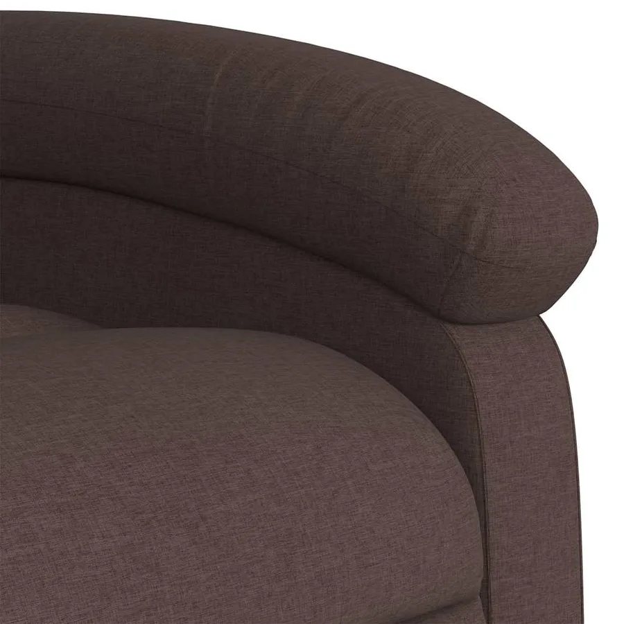 Fauteuil inclinable de massage Marron foncé Tissu - 11