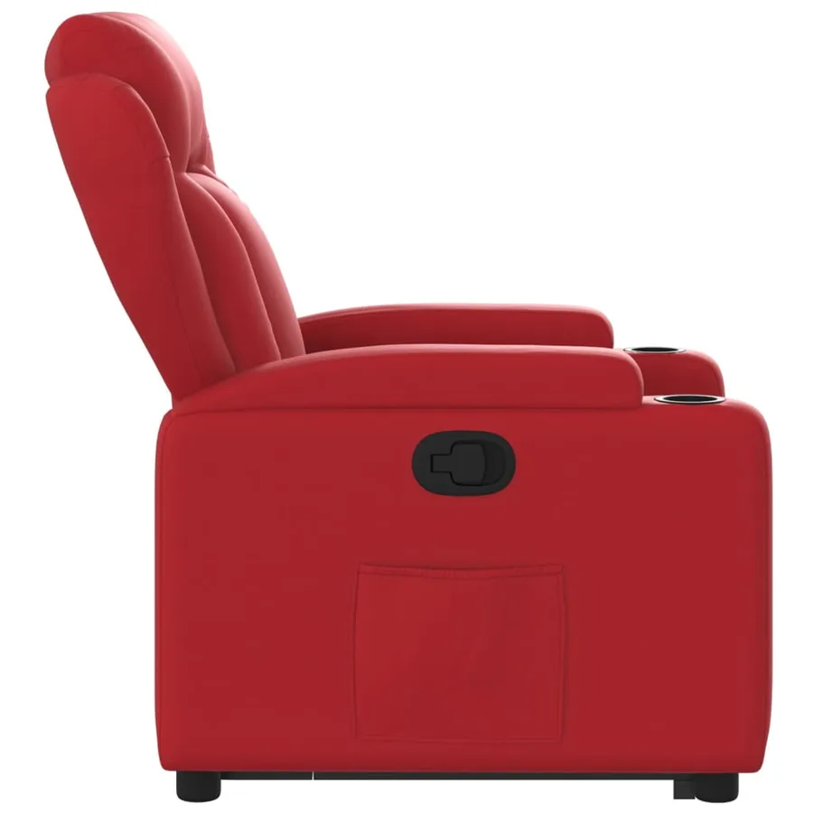 Fauteuil inclinable Rouge Similicuir - 10