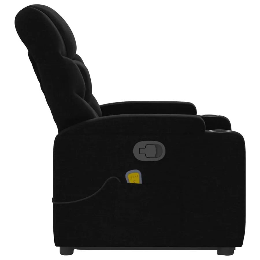 Fauteuil de massage inclinable Noir Tissu - 10