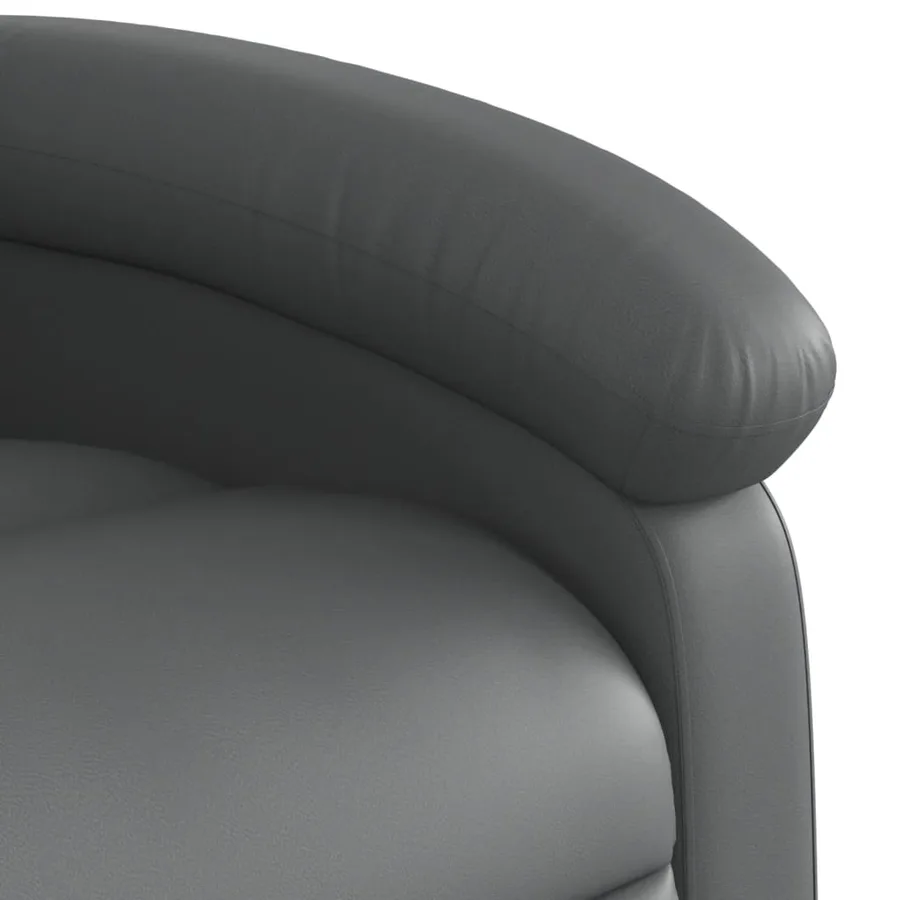 Fauteuil inclinable de massage électrique gris similicuir - 12