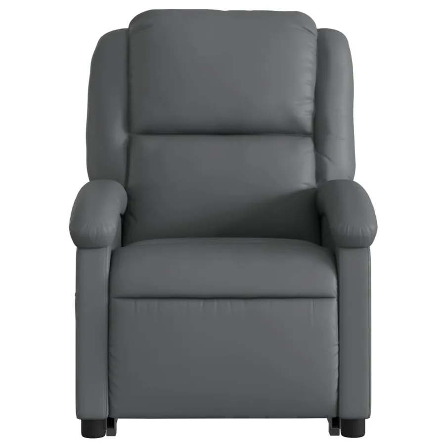 Fauteuil inclinable de massage électrique gris similicuir - 9