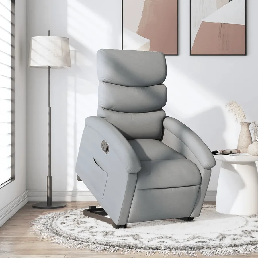 Fauteuil inclinable Gris clair Tissu - 16