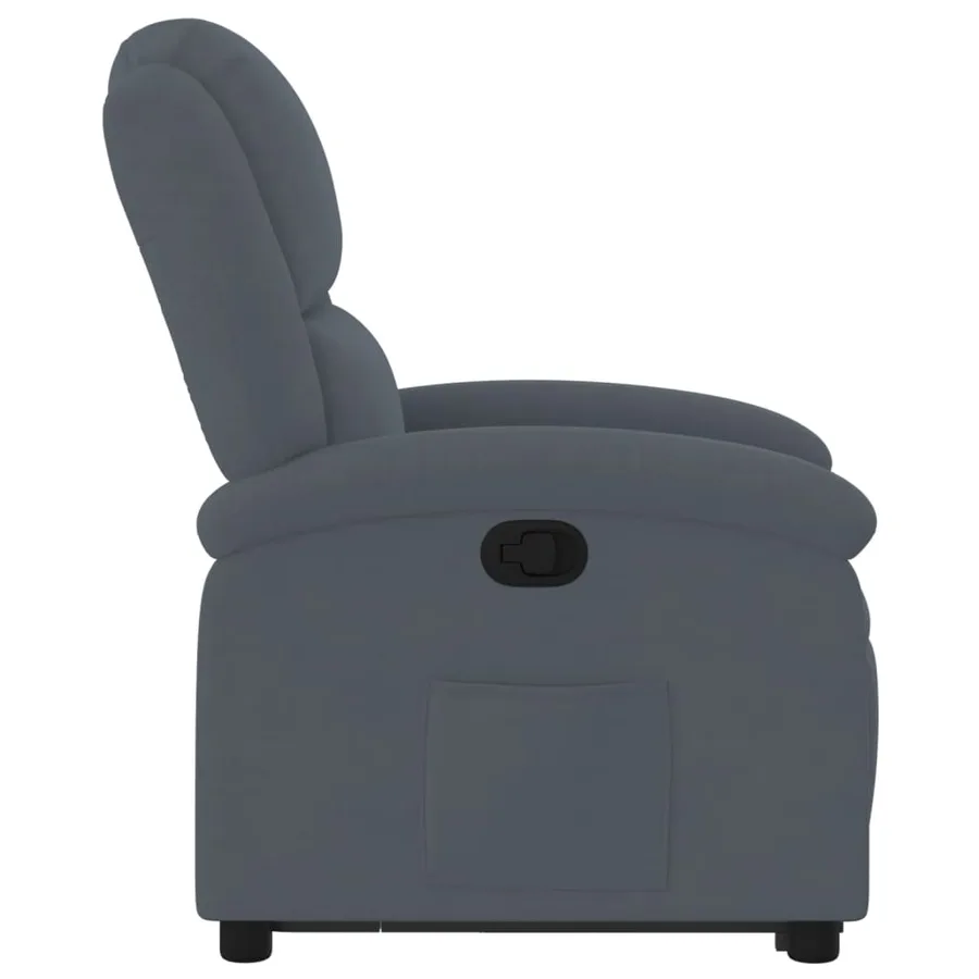 Fauteuil inclinable Gris foncé Velours - 10