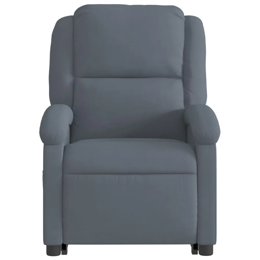 Fauteuil inclinable Gris foncé Velours - 9