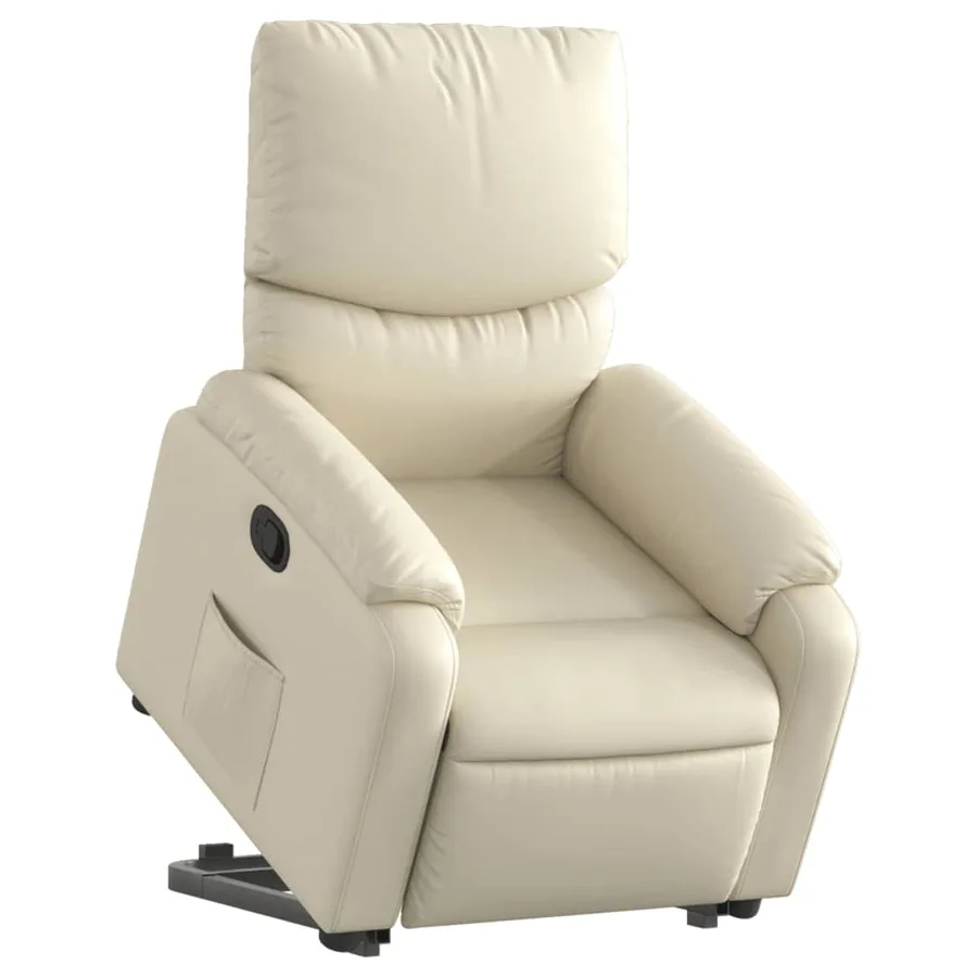 Fauteuil inclinable Crème Similicuir - 3
