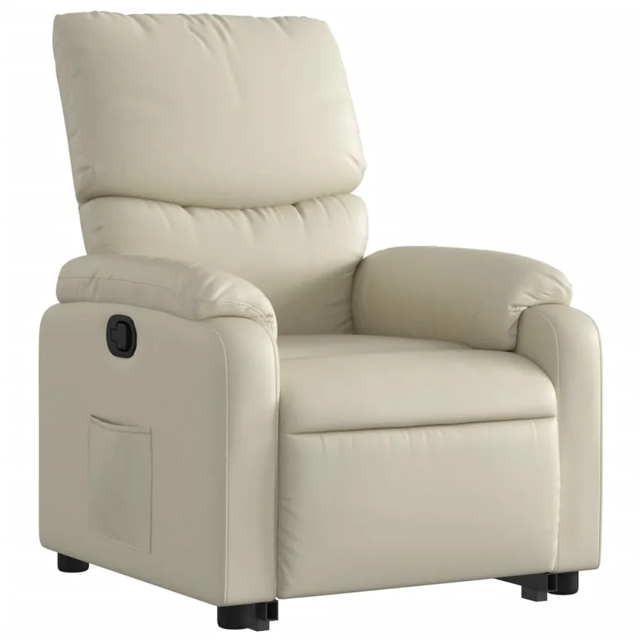 Fauteuil inclinable Crème Similicuir - 4