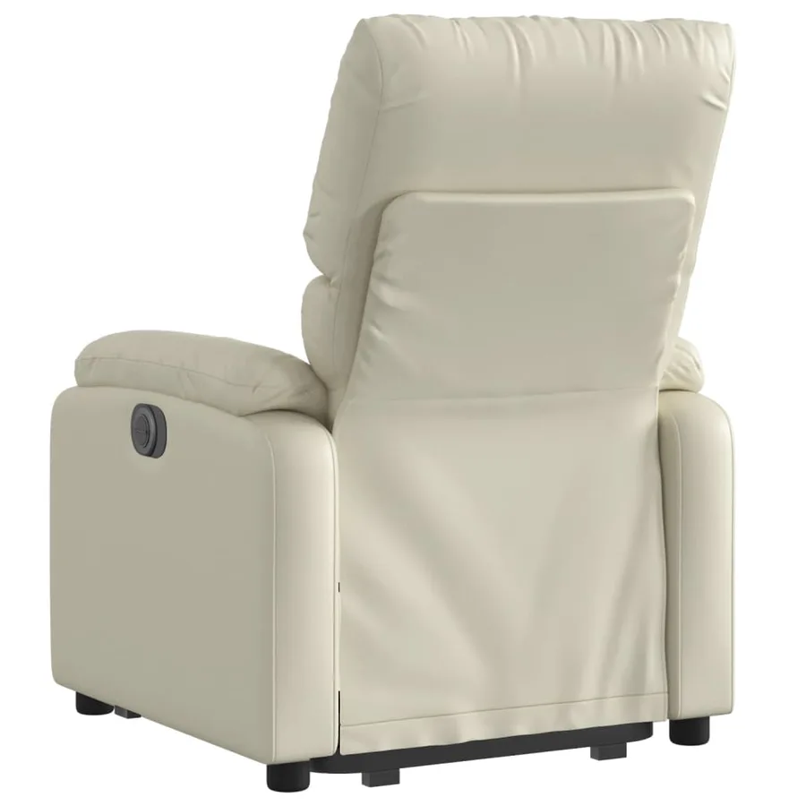 Fauteuil inclinable Crème Similicuir - 5